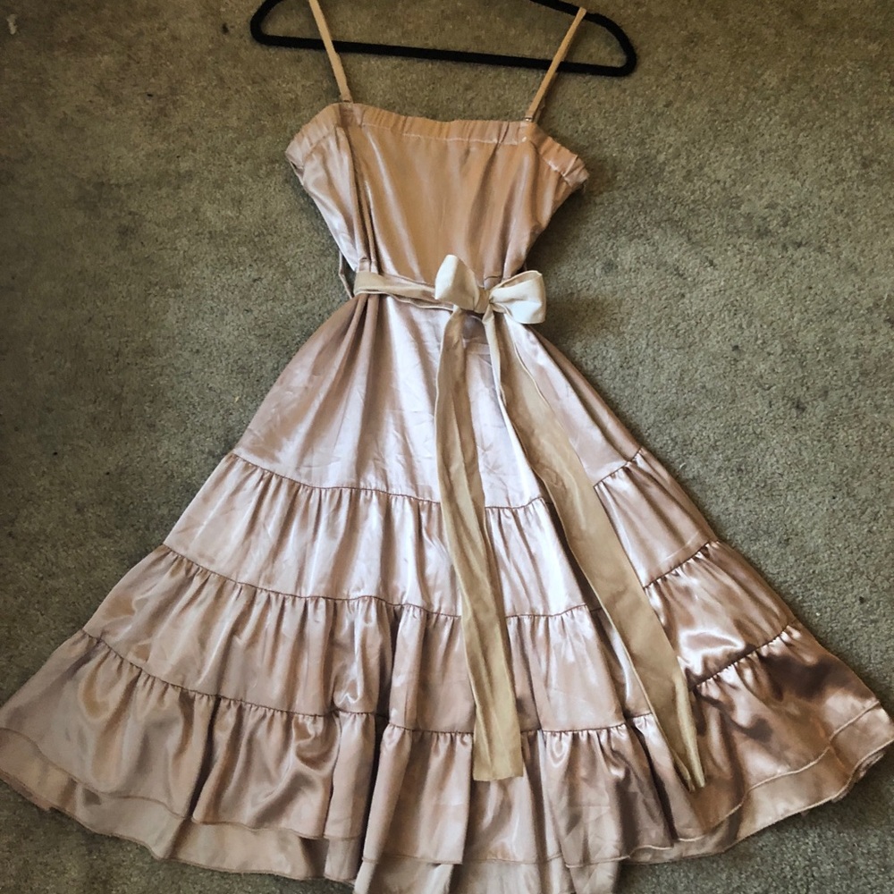 Fun powder pink cocktail dress
